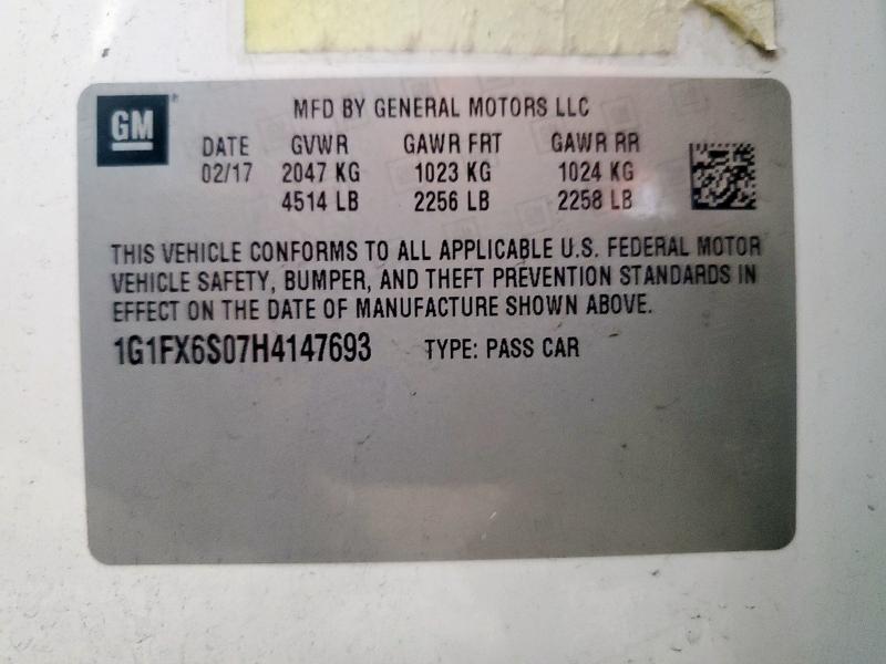 2017 CHEVROLET BOLT EV PREMIER 1G1FX6S07H4147693