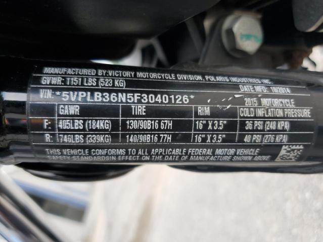2015 VICTORY MOTORCYCLES GUNNER 5VPLB36N5F3040126