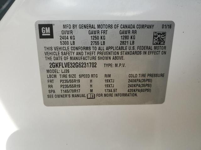 2016 GMC TERRAIN DE 2GKFLVE32G6231702