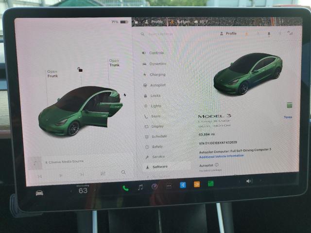 2019 TESLA MODEL 3 5YJ3E1EBXKF432629