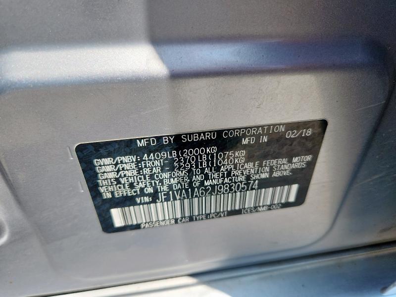 2018 SUBARU WRX - JF1VA1A62J9830574