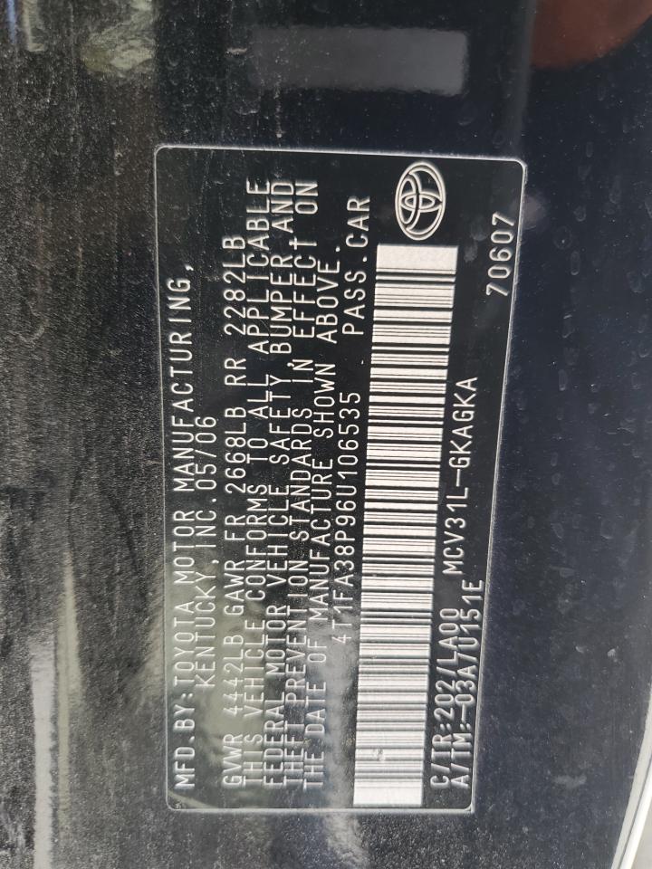 Lot #3311750772 2006 TOYOTA CAMRY SOLA