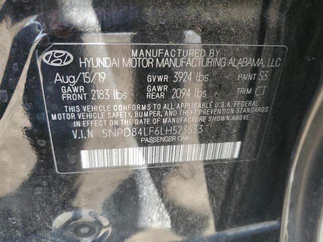 2020 HYUNDAI ELANTRA SEL 5NPD84LF6LH523533