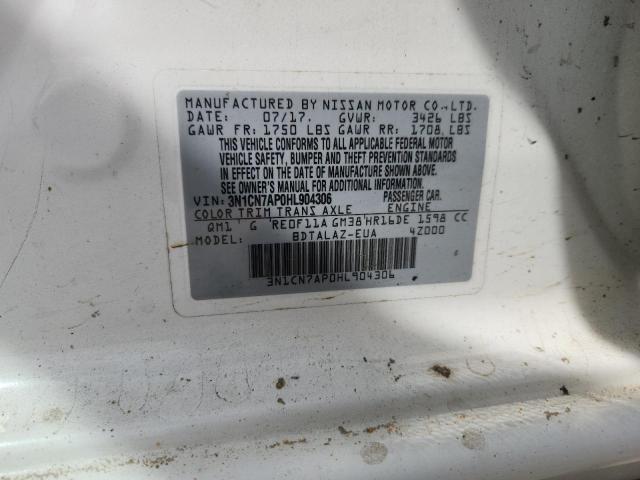 2017 NISSAN VERSA S - 3N1CN7AP0HL904306