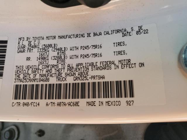 2022 TOYOTA TACOMA DOUBLE CAB - 3TMAZ5CNXNM184608