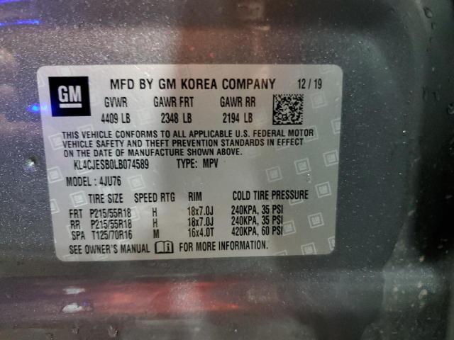 2020 BUICK ENCORE PRE KL4CJESB0LB074589