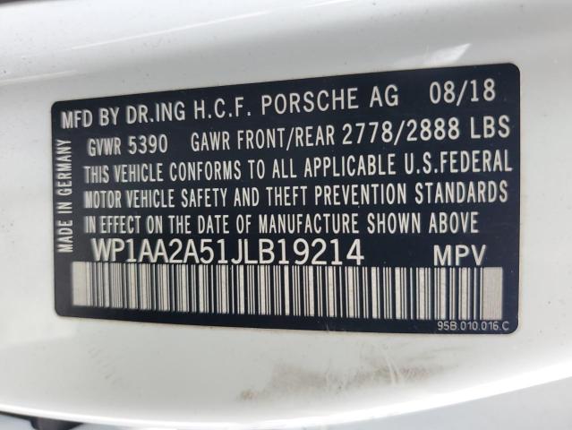 2018 PORSCHE MACAN - WP1AA2A51JLB19214