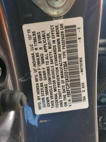 2016 HONDA CIVIC LX 19XFC2F5XGE012304