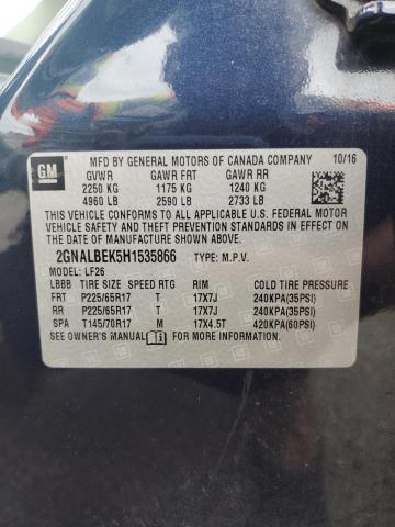 2017 CHEVROLET EQUINOX LS 2GNALBEK5H1535866