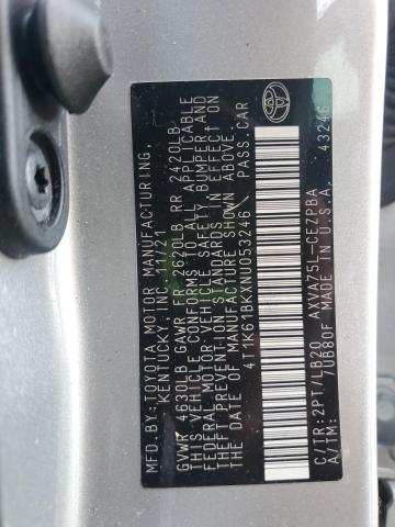 2022 TOYOTA CAMRY XSE 4T1K61BKXNU053246