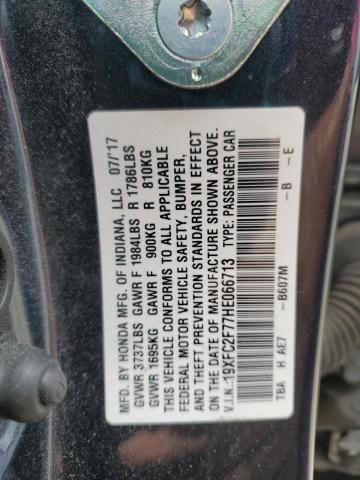 2017 HONDA CIVIC EX 19XFC2F77HE066713