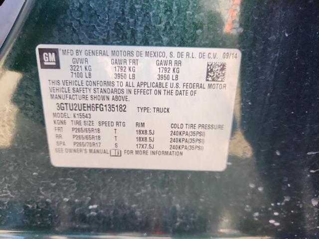 2015 GMC SIERRA K15 3GTU2UEH6FG135182