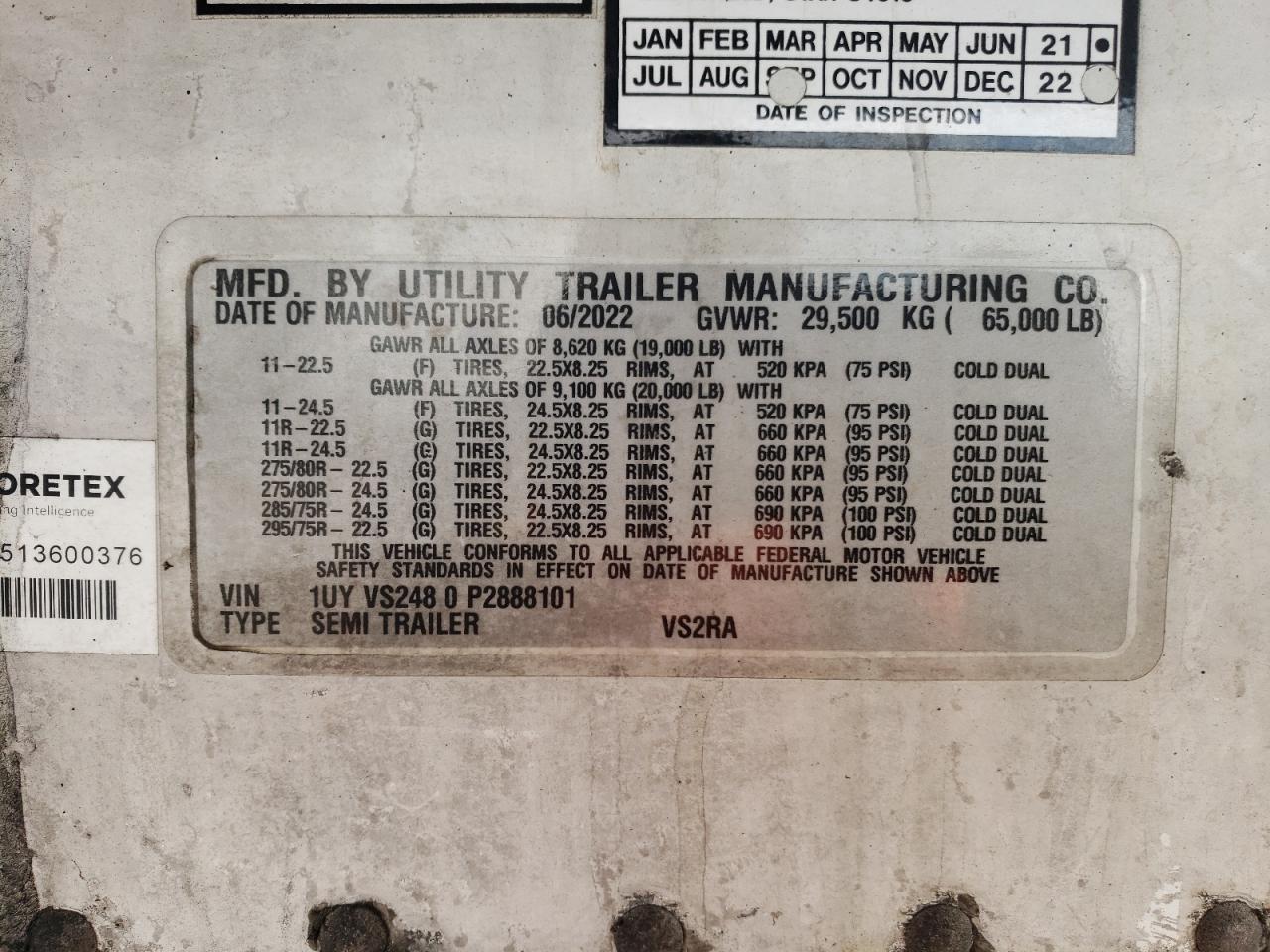 Lot #3261957467 2023 UTILITY VS2RA