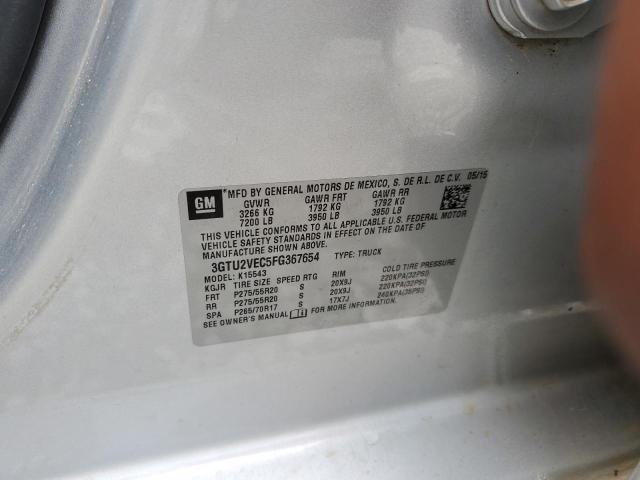 2015 GMC SIERRA K1500 SLT - 3GTU2VEC5FG367654