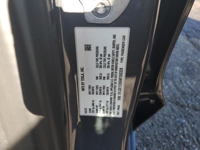 2022 TESLA MODEL 3 5YJ3E1EB6NF260328