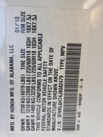 2018 HONDA ODYSSEY EX 5FNRL6H74JB082479