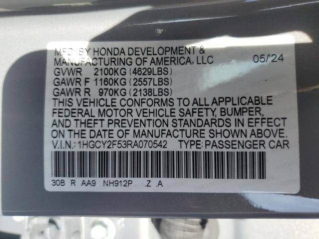 2024 HONDA ACCORD HYB 1HGCY2F53RA070542
