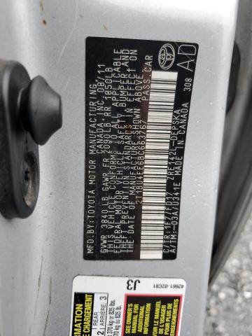 2021 TOYOTA COROLLA BA 2T1BU4EE6BC663767