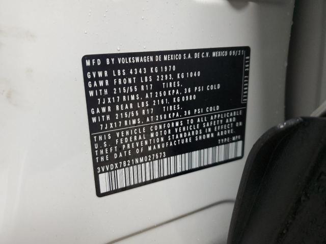 2022 VOLKSWAGEN TAOS S 3VVDX7B21NM027573