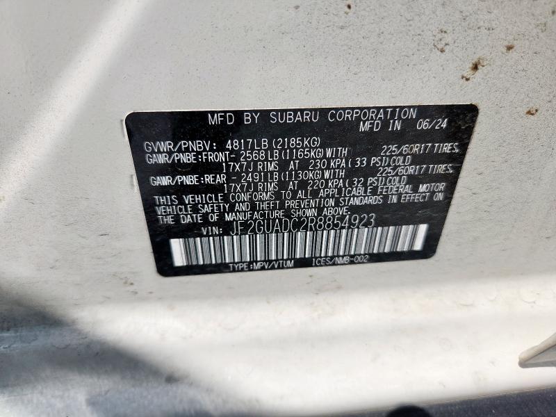 2024 SUBARU CROSSTREK JF2GUADC2R8854923