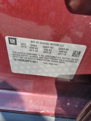 2015 CHEVROLET MALIBU 2LT 1G11D5SLXFF314251