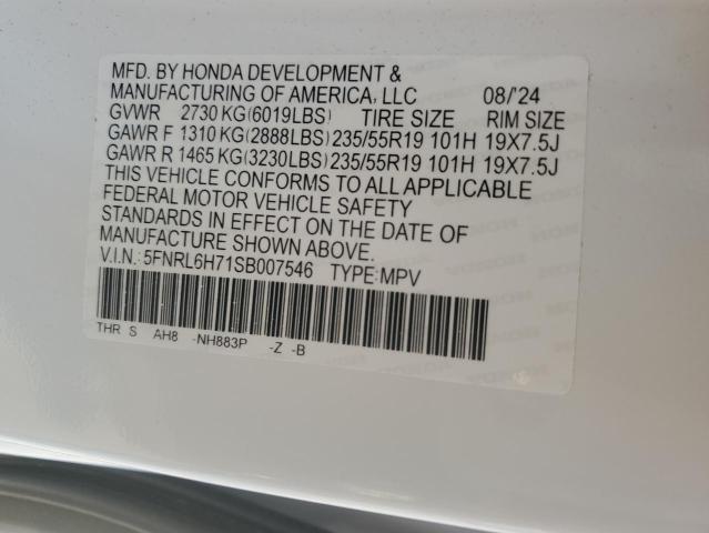 2025 HONDA ODYSSEY SP 5FNRL6H71SB007546