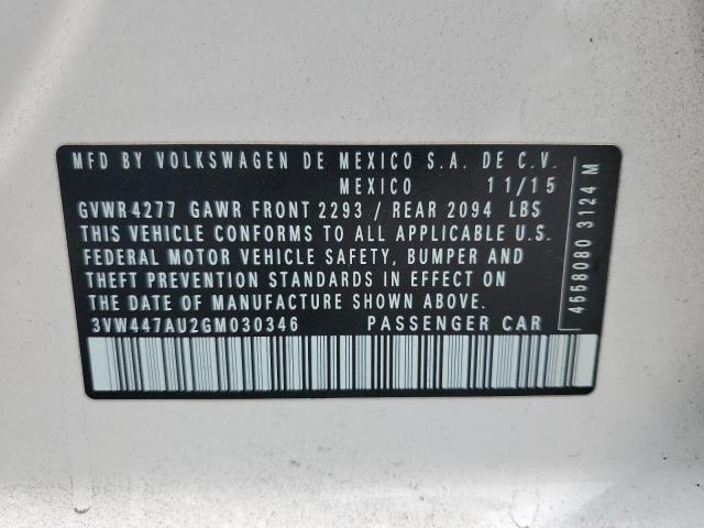 2016 VOLKSWAGEN GTI S/SE #3292140224