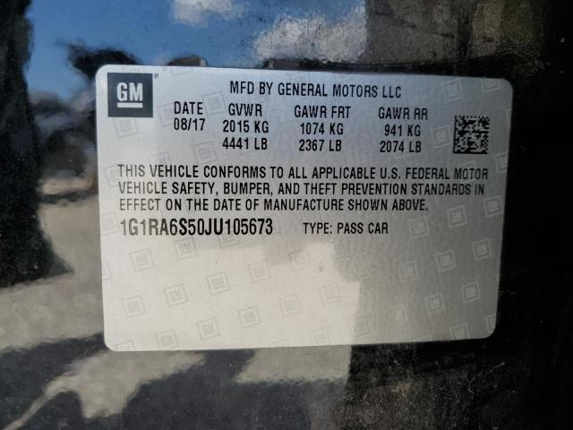 2018 CHEVROLET VOLT LT 1G1RA6S50JU105673