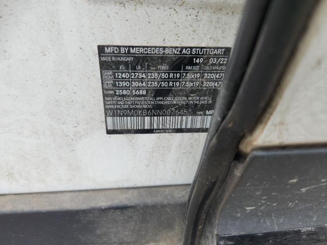 2022 MERCEDES-BENZ EQB 300 4MATIC W1N9M0KB6NN007645