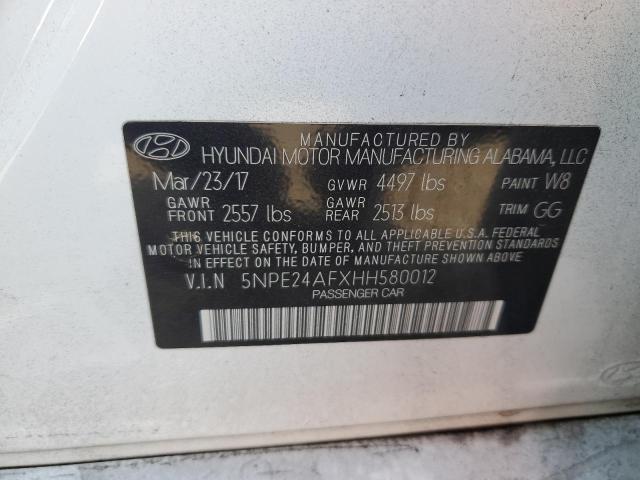 2017 HYUNDAI SONATA SE 5NPE24AFXHH580012