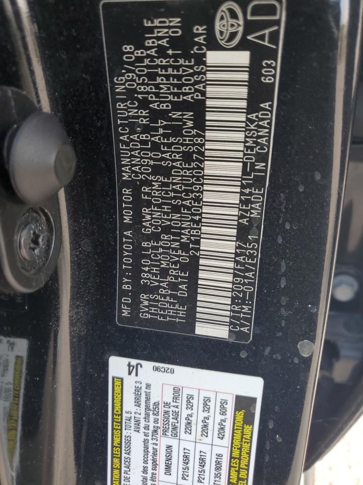 Lot #3221917314 2009 TOYOTA COROLLA XR