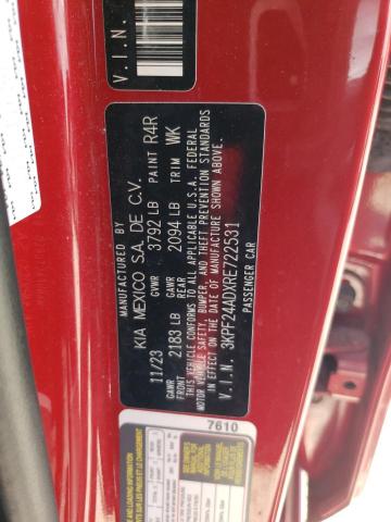2024 KIA FORTE LX 3KPF24ADXRE722531