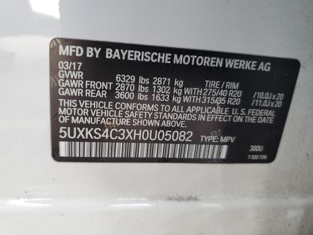 2017 BMW X5 XDRIVE35D 5UXKS4C3XH0U05082