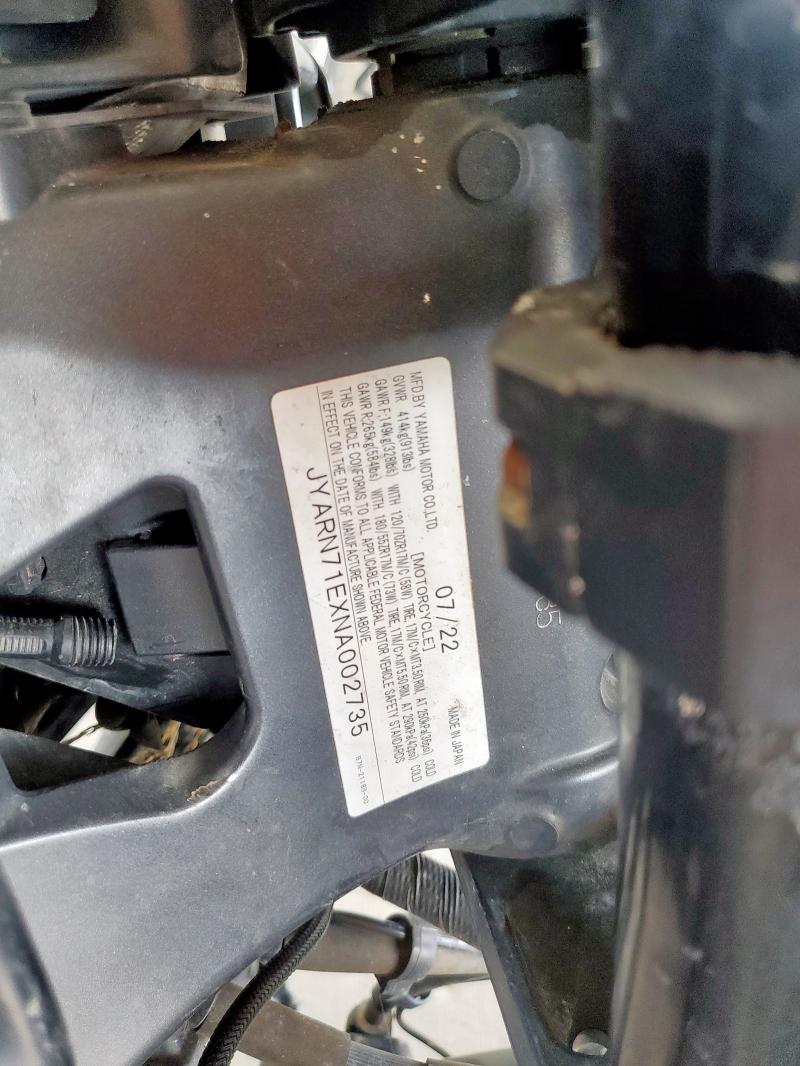 2022 YAMAHA MT09 JYARN71EXNA002735