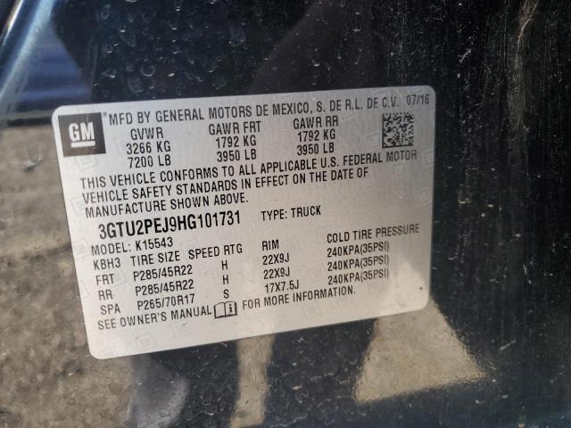 2017 GMC SIERRA K15 - 3GTU2PEJ9HG101731