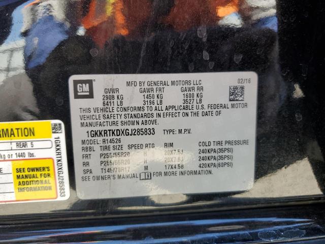 2016 GMC ACADIA DENALI 1GKKRTKDXGJ285833