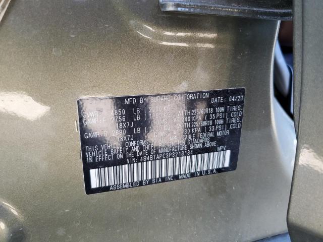 2023 SUBARU OUTBACK TO 4S4BTAPC3P3218184