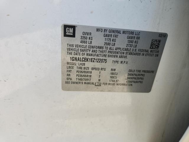 2014 CHEVROLET EQUINOX LT - 1GNALCEK1EZ122075