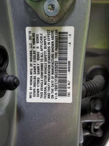 2016 HONDA CIVIC EX 19XFC1F30GE026253