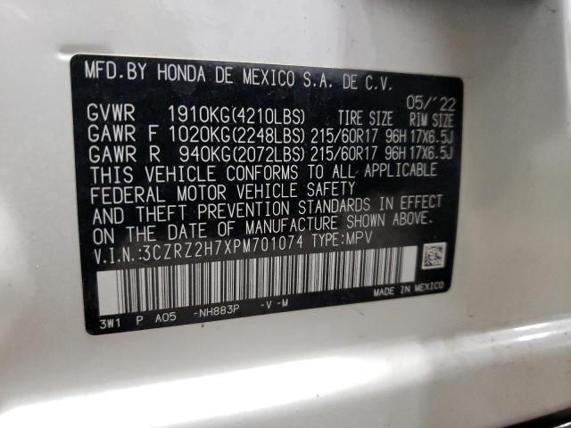 2023 HONDA HR-V EXL 3CZRZ2H7XPM701074