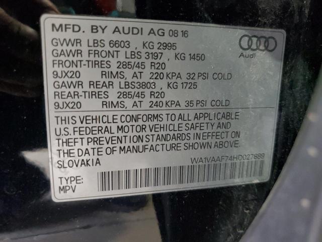2017 AUDI Q7 PRESTIGE WA1VAAF74HD027889