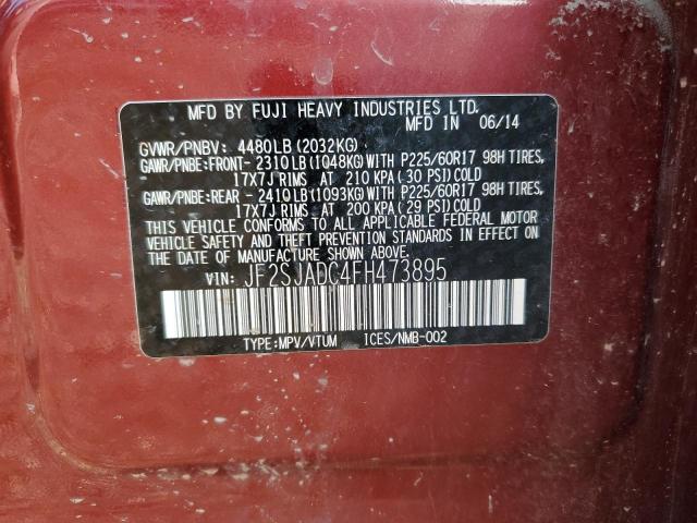 2015 SUBARU FORESTER 2 JF2SJADC4FH473895