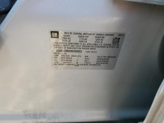2017 GMC TERRAIN SL 2GKFLUEK2H6308863