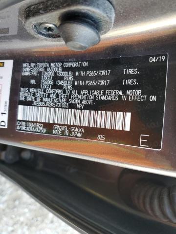 2019 TOYOTA 4RUNNER SR JTEBU5JR2K5701003