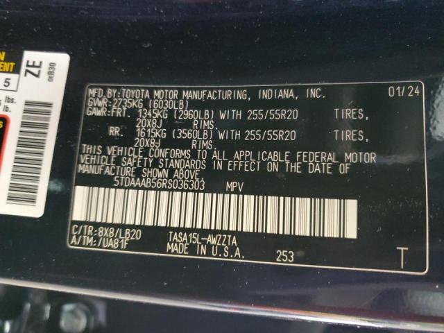 2024 TOYOTA GRAND HIGHLANDER XLE 5TDAAAB56RS036303