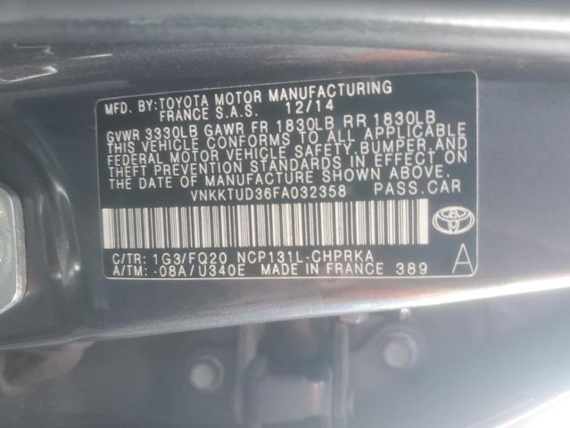 2015 TOYOTA YARIS VNKKTUD36FA032358