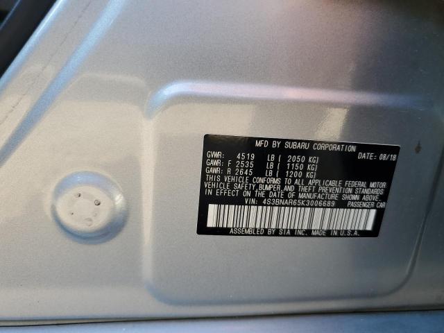 2019 SUBARU LEGACY SPO 4S3BNAR65K3006689
