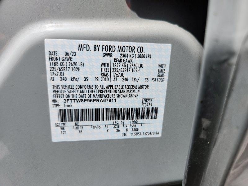 2023 FORD MAVERICK X 3FTTW8E96PRA67911