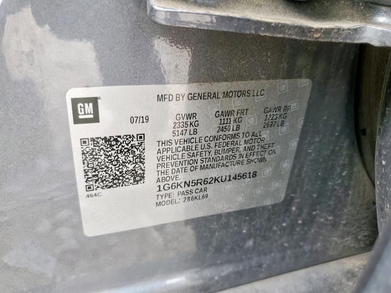 2019 CADILLAC CT6 SPORT 1G6KN5R62KU145618