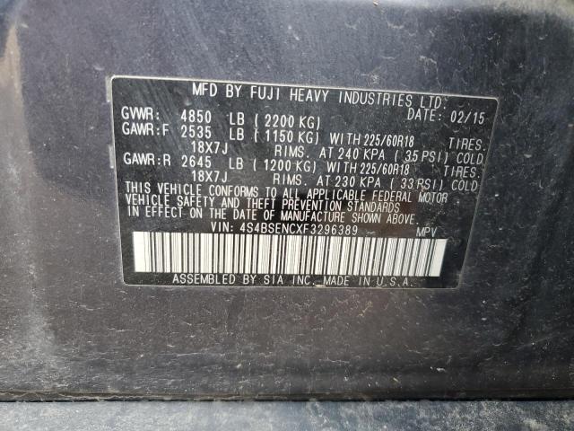 2015 SUBARU OUTBACK 3. 4S4BSENCXF3296389